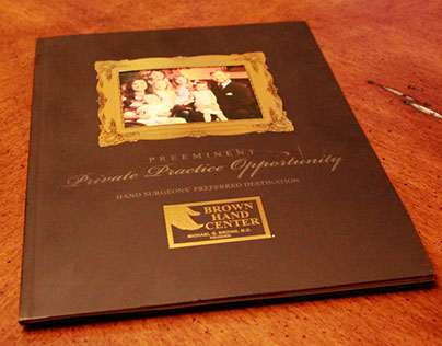 Brown Hand Center 48 Page Suede Brochure for Doctors