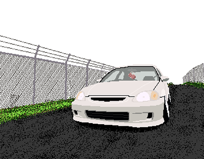 Honda Civic - Pixel Art