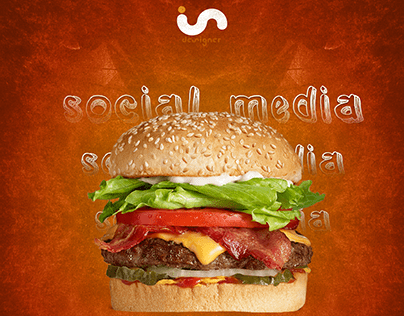 social media design burger
