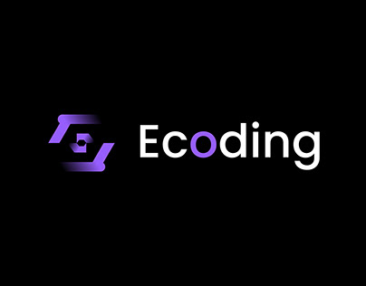 Ecoding software company brand identity