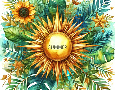 Summer season logo design