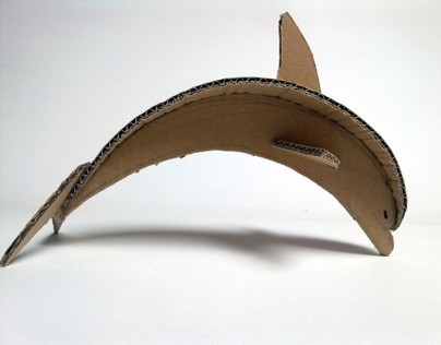Cardboard dolphin – simple toy