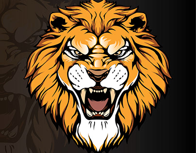 lion vector with illustration