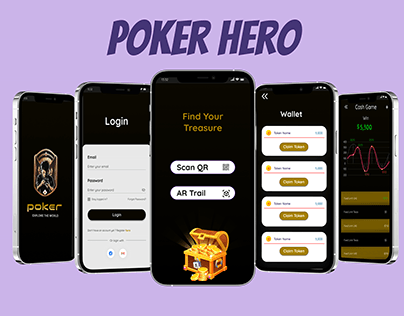 Poker Hero Mobile Application UI design