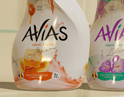 AVIAS - remake - liquid soap - SLEEVE layout design