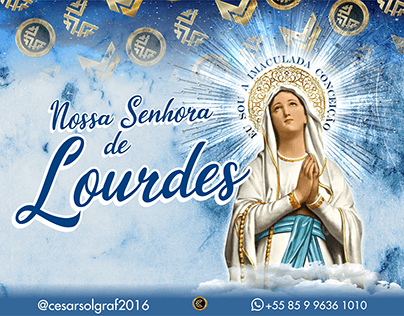 Nsrª de Lourdes - Artes p Camisetas CSG#LOURDES 2