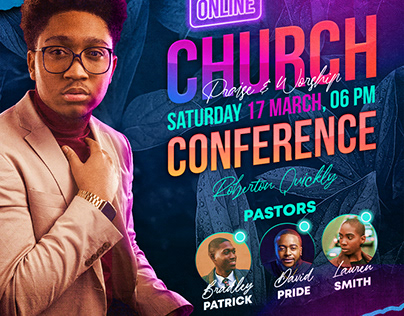 Online Church Conference – PSD Flyer Template