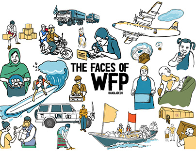 The Faces of WFP Bangladesh | Cover & Illustrations
