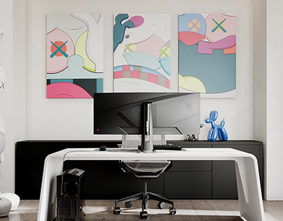 Office at home in USA (made for LeQB Architects)