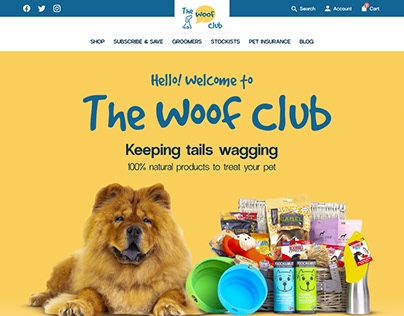 The Woof Club Landing Page Design