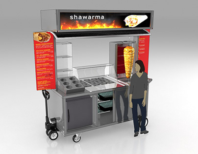 Shawarma Counter Display