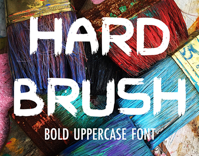 Hard Brush - bold uppercase font