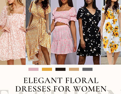 Elegant Floral Dresses For Women