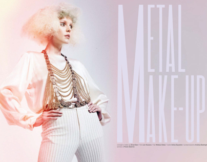 Metal Make-Up Beauty editorial for Trucco e Bellezza