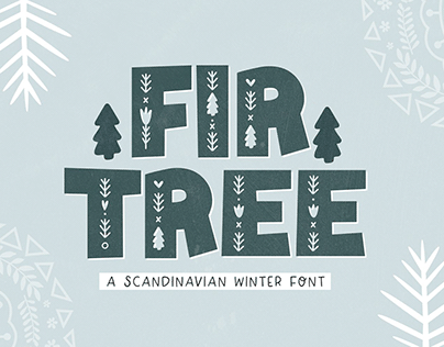 FIR TREE Scandinavian Winter Font