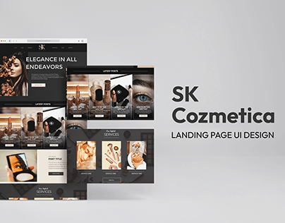 SK Cozmetica | Landing Page Ui Design