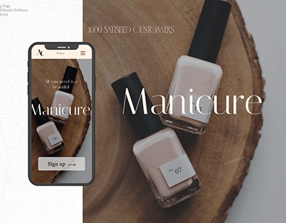 Landing page for Manicure studio