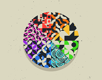 Geometric Pattern Color Wheel