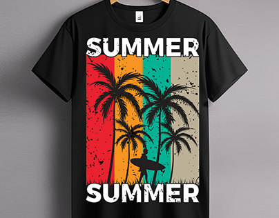 Sunshine Bliss" Summer T-Shirt Design