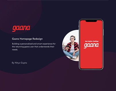 Gaana Music App Redesign Case Study