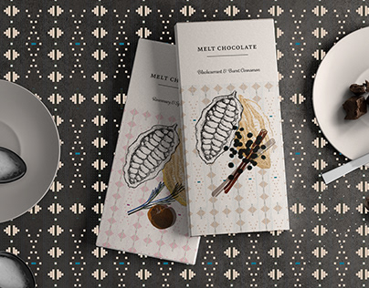 Melt Chocolate Packaging Illustration