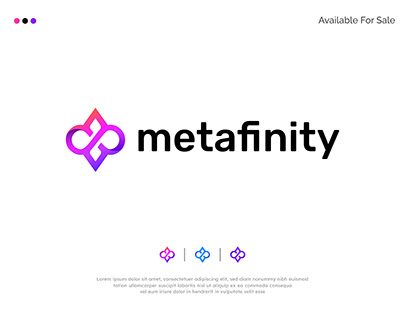 metaverse infinity virtual reality logo design