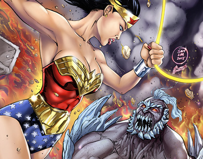 Wonderwoman vs Doomsday colors