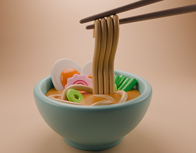 Ramen noodles 3D model