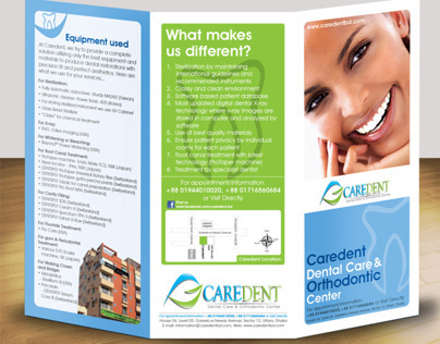 Tri-fold Leaflet for Caredent