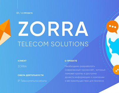 Zorra | Промо страница для телекоммуникационной компани