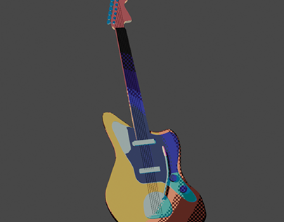 Lo-fi 3D model - Fender Jaguar Guitar