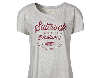 Womens garment artwork for surf brand Saltrock