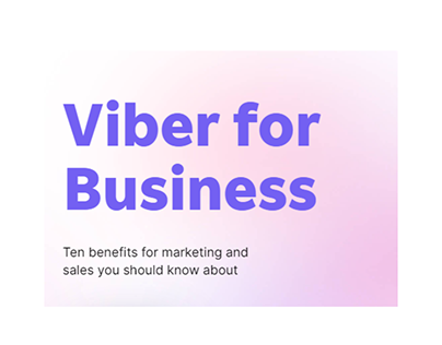 Viber Marketing for Business and Customer Retention