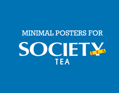 Minimal posters for Society Tea