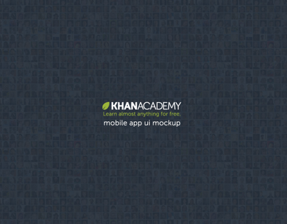 KhanAcademy App User Interface
