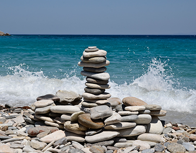 Zen stones in Samos island.