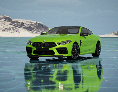 BMW M8 Competition on a Frozen Lake: UE5 Visuals