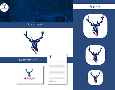Deer logo design in adobe illustrator.