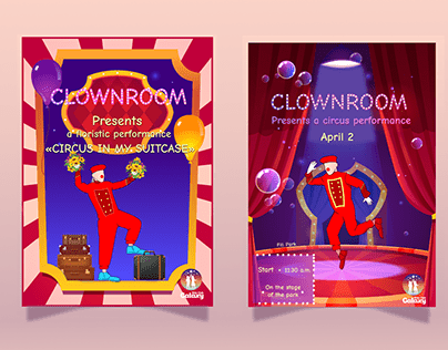 Circus style posters CLOWNROOM