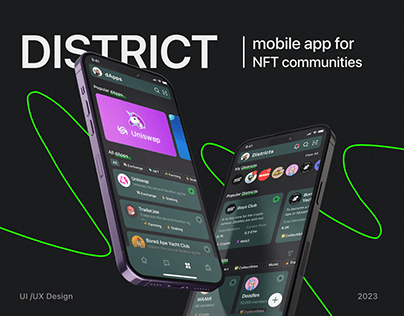 District - mobile app for crypto & NFT communities