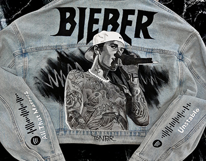 Jaqueta Justin Bieber | Pintado à mão
