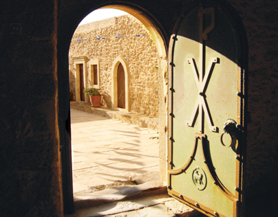 Monastery Door, Crete, Greece