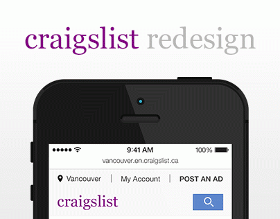 Craigslist - Redesign Concept