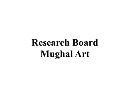 Research boards on Mughal Art