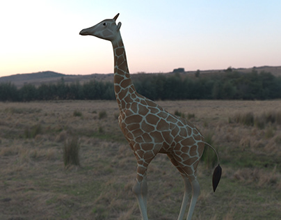 Giraffe (Four Leg 3D Model)