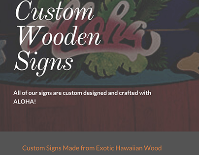 Custom wood sign in Hawaii