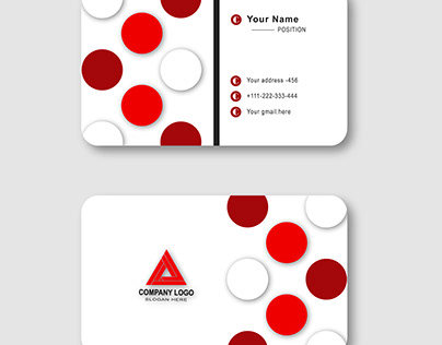 Colorful ellipse Modern clean Business card template