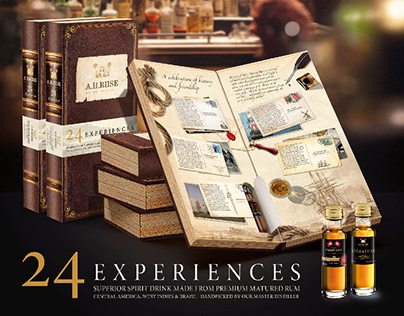 Sale Sheet Design for A.H. Riise's "24 Experiences"