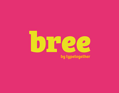Bree by Typetogether - Especimen Tipográfico.