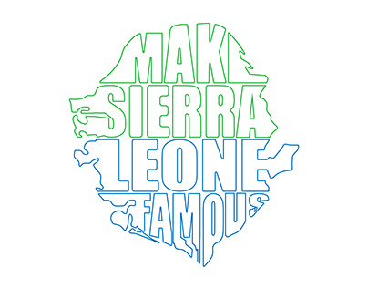 SIERRA LEONE MAP (word art)